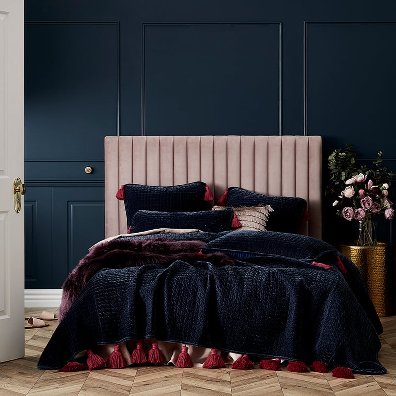 Chinoiserie Coverlet Navy