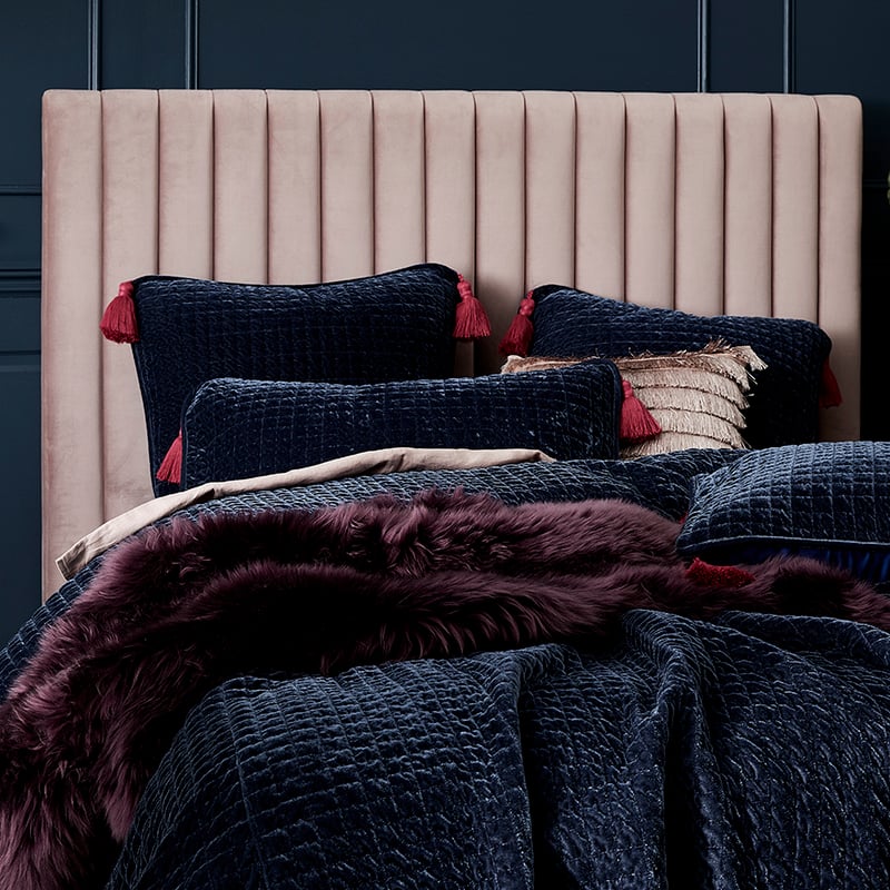 Chinoiserie Coverlet Navy