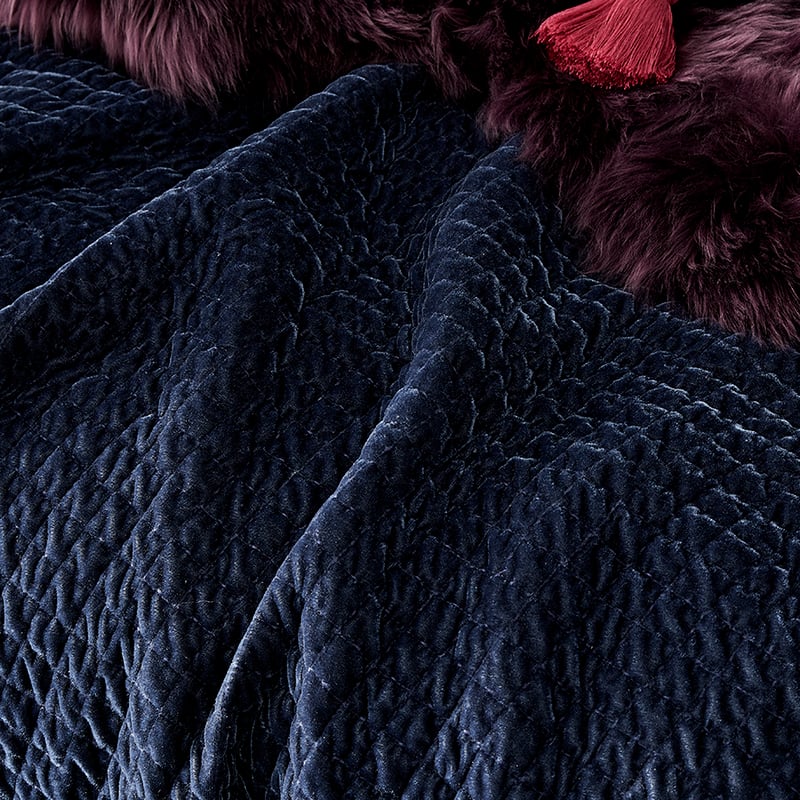 Chinoiserie Coverlet Navy