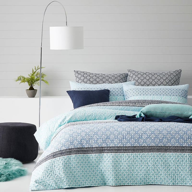 Treviso Quilted Ocean Quilt Cover