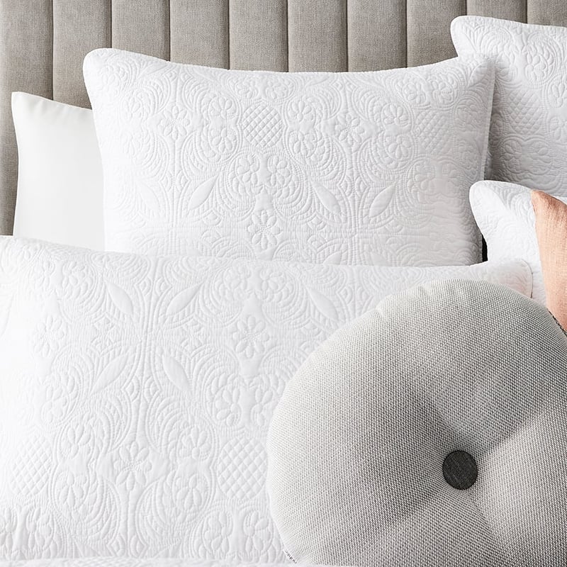 Sophia Quilted Quilt Cover Snow