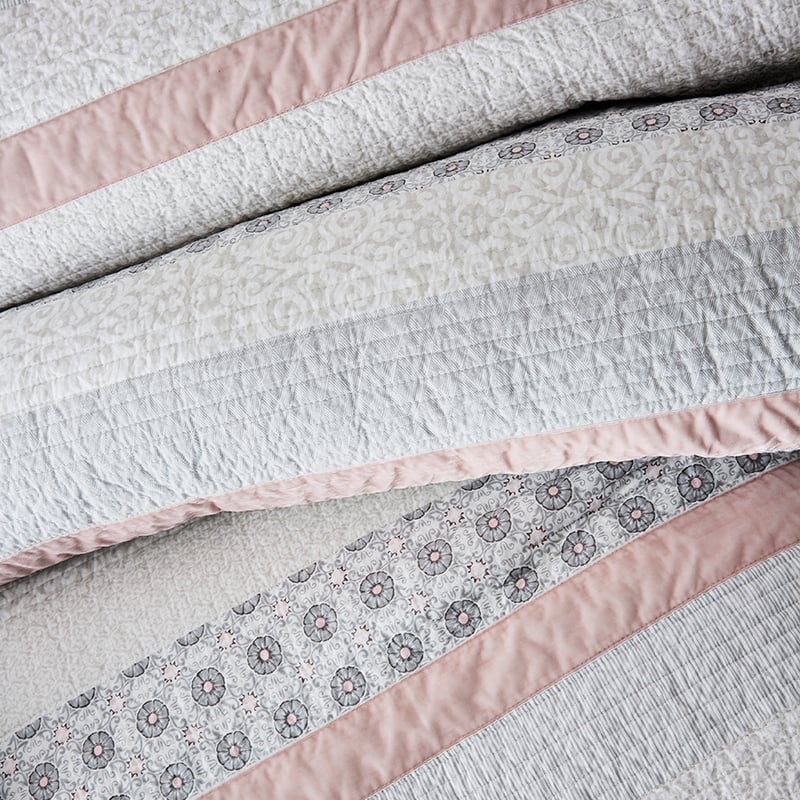 Florentine Quilted Quilt Cover Pink