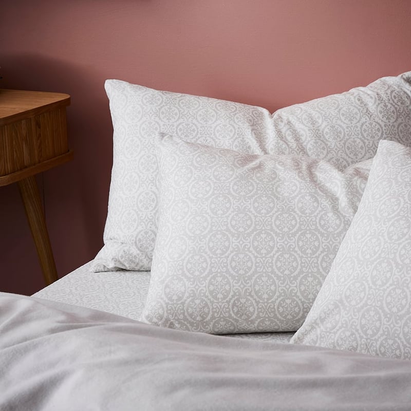 Florence Flannelette Silver Quilt Cover Set
