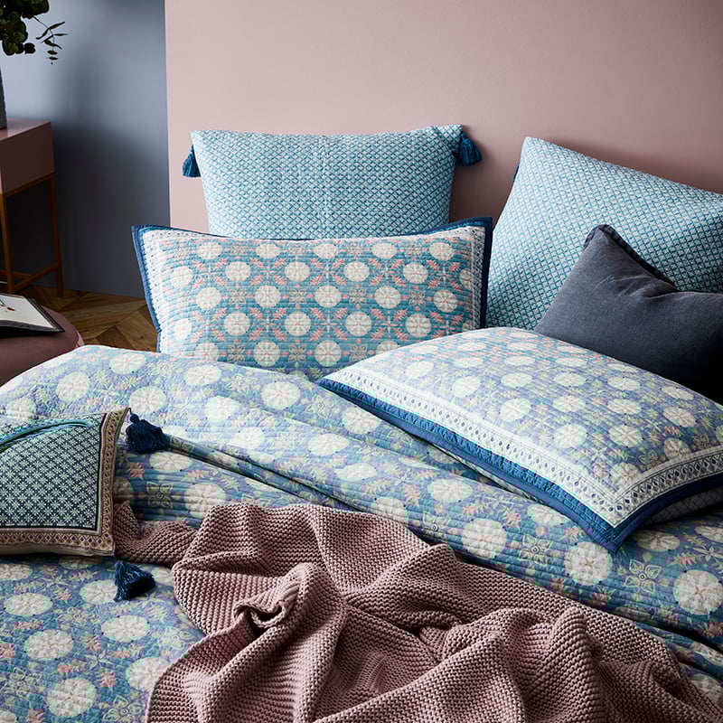 Sienna Quilted Quilt Cover Teal