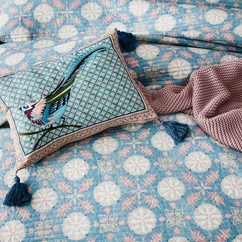 Sienna Quilted Quilt Cover Teal