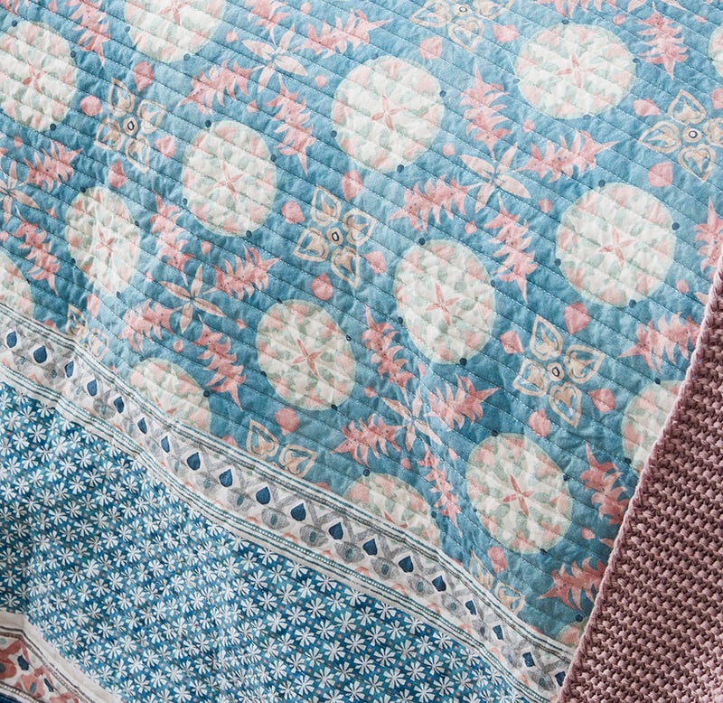 Sienna Quilted Quilt Cover Teal