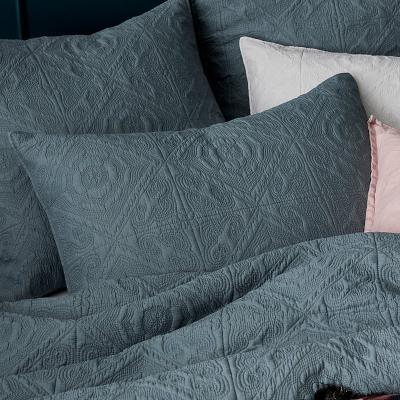 Malta Quilted Quilt Cover Sage