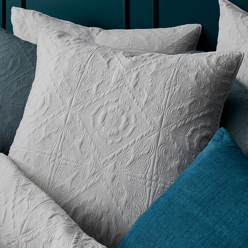 Malta Quilted Quilt Cover Silver