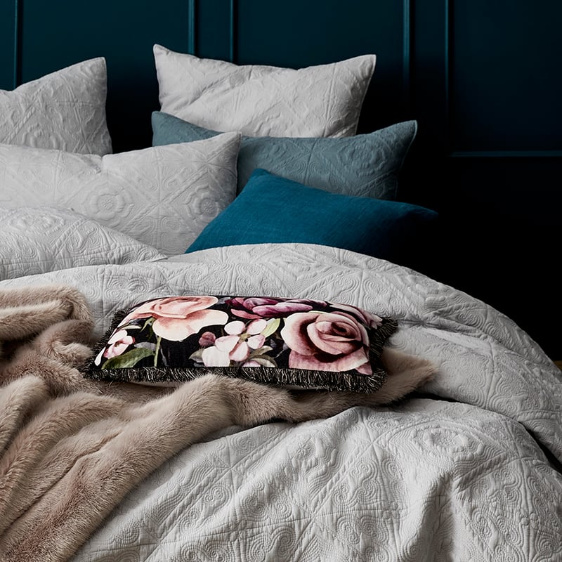 Malta Quilted Quilt Cover Silver