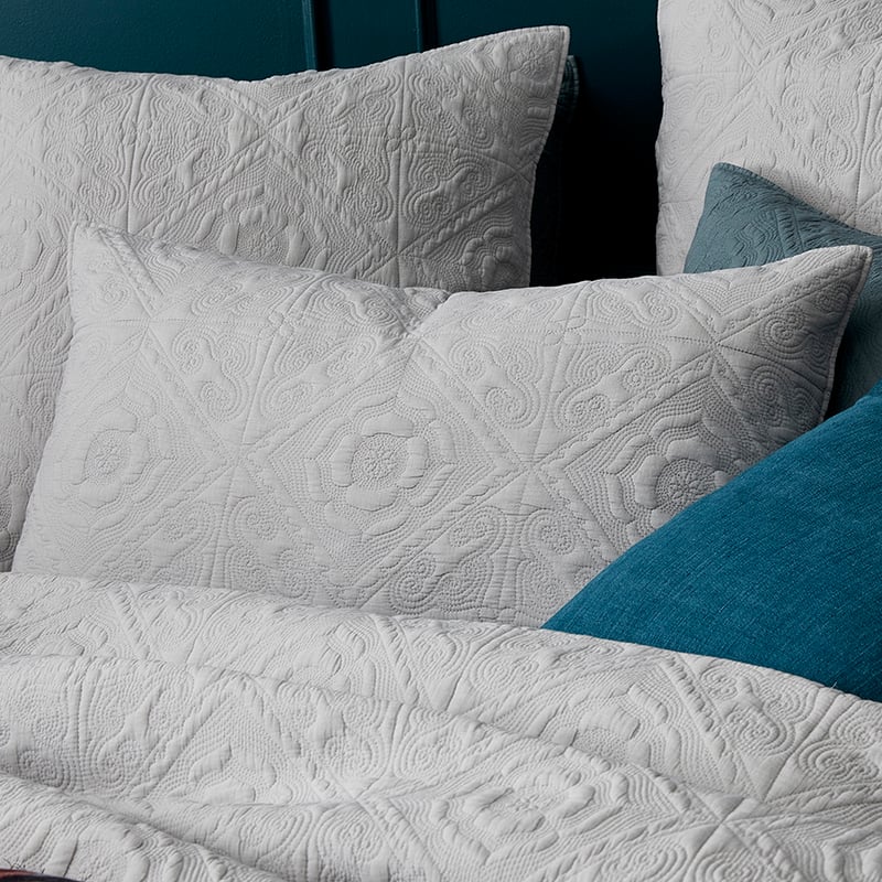 Malta Quilted Quilt Cover Silver