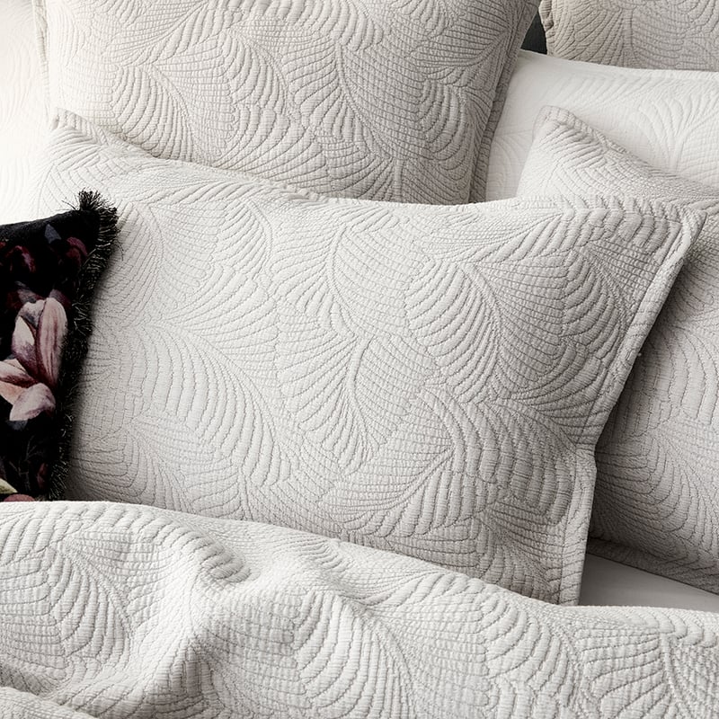 Silver Fern Quilt Cover Silver