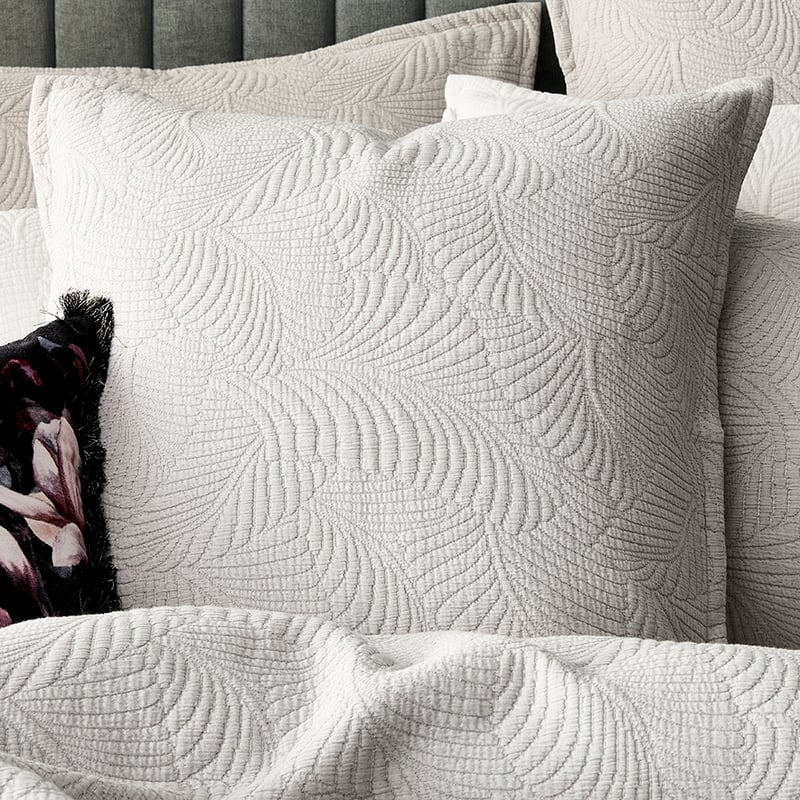 Silver Fern Quilt Cover Silver