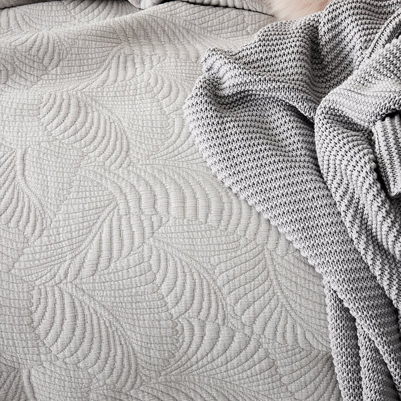 Silver Fern Quilt Cover Silver