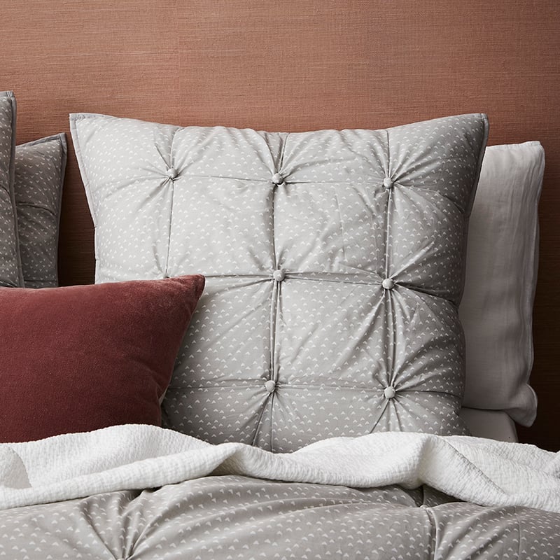 Dahli Quilted Quilt Cover Grey