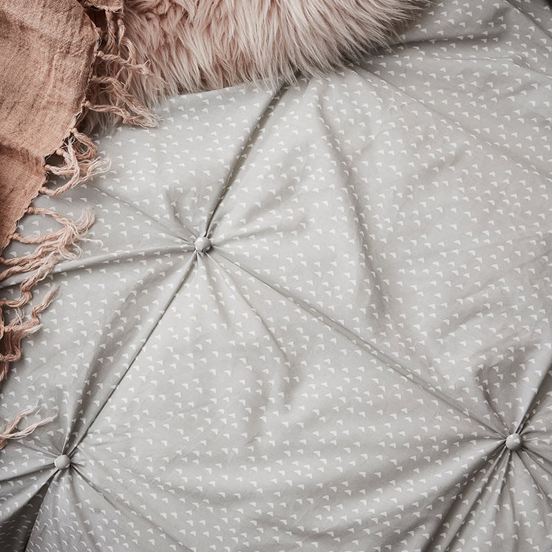 Dahli Quilted Quilt Cover Grey