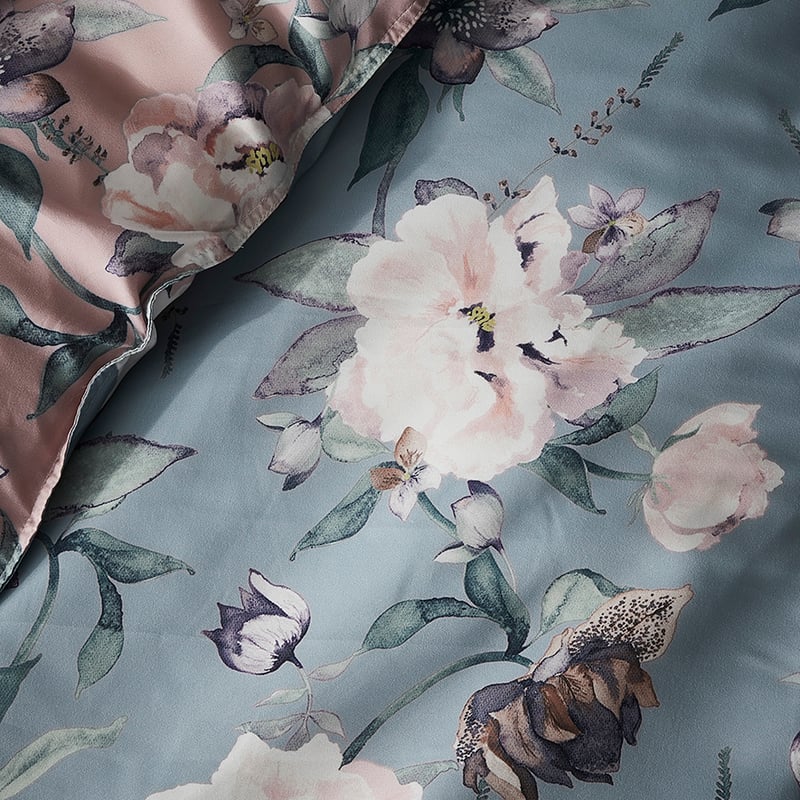 Winter Romance Quilt Cover Set Fog