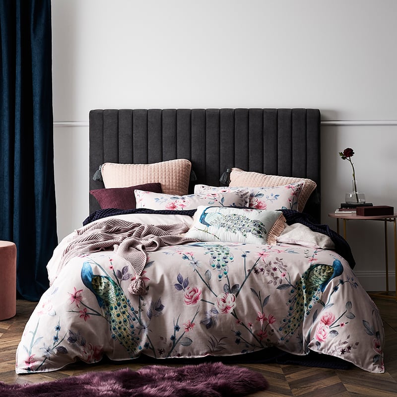 Proud Peacock Orchid Quilt Cover Set