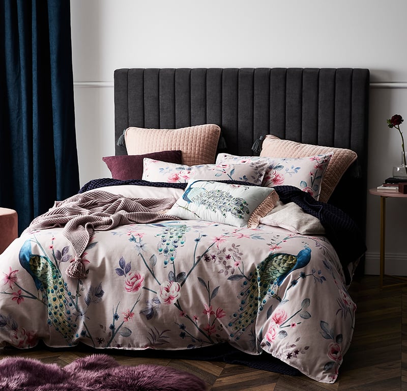 Proud Peacock Orchid Quilt Cover Set