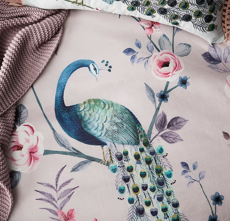 Proud Peacock Orchid Quilt Cover Set