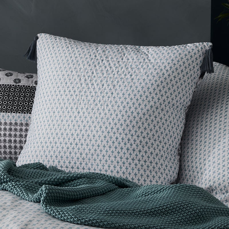 Havana Quilted Quilt Cover in Grey