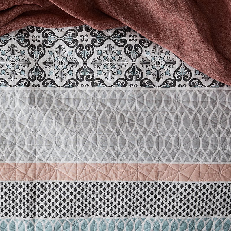Lucia Quilted Quilt Cover in Multi