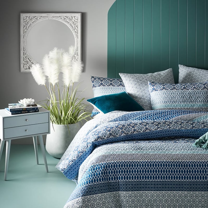 Lucia Navy Quilted Quilt Cover