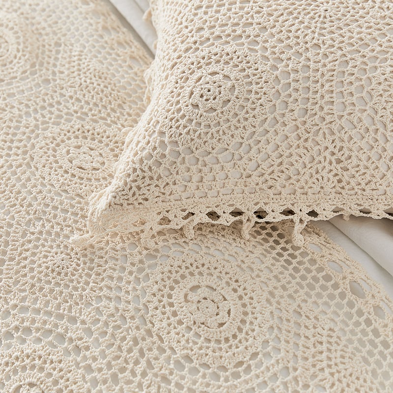 Crochet Natural Bed Runner