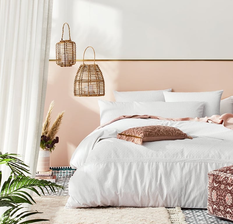 Panama Quilt Cover White