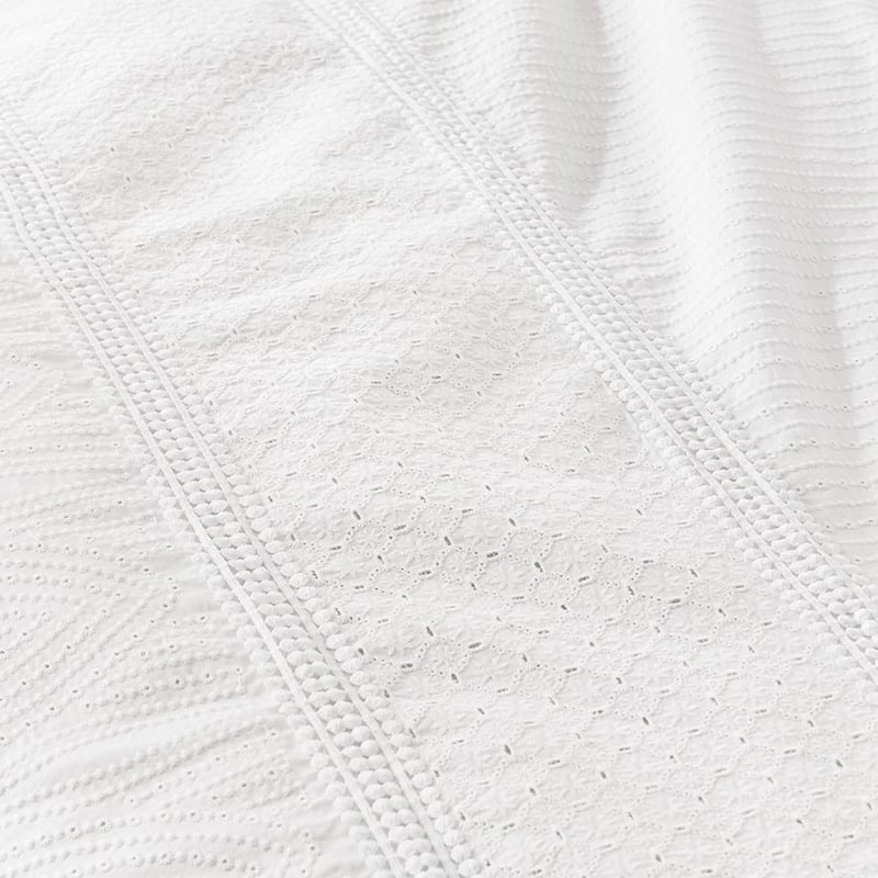 Panama Quilt Cover White