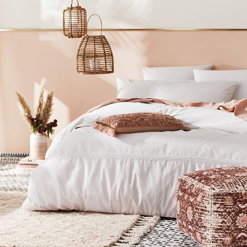 Panama Quilt Cover White