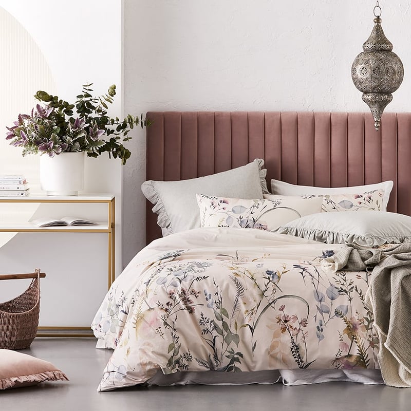 Bouquet Quilt Cover Set Blush