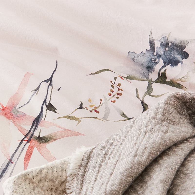 Bouquet Quilt Cover Set Blush