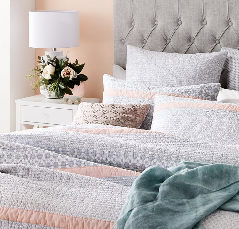 Clementine Quilt Cover Nude