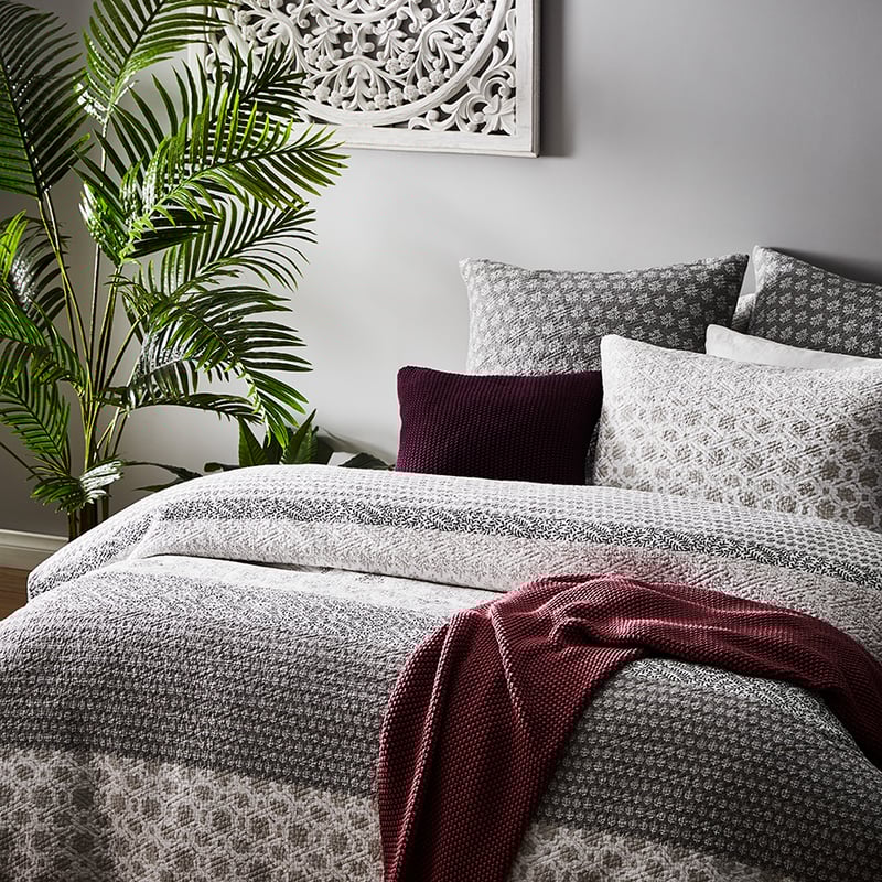Azure Quilted Natural Quilt Cover