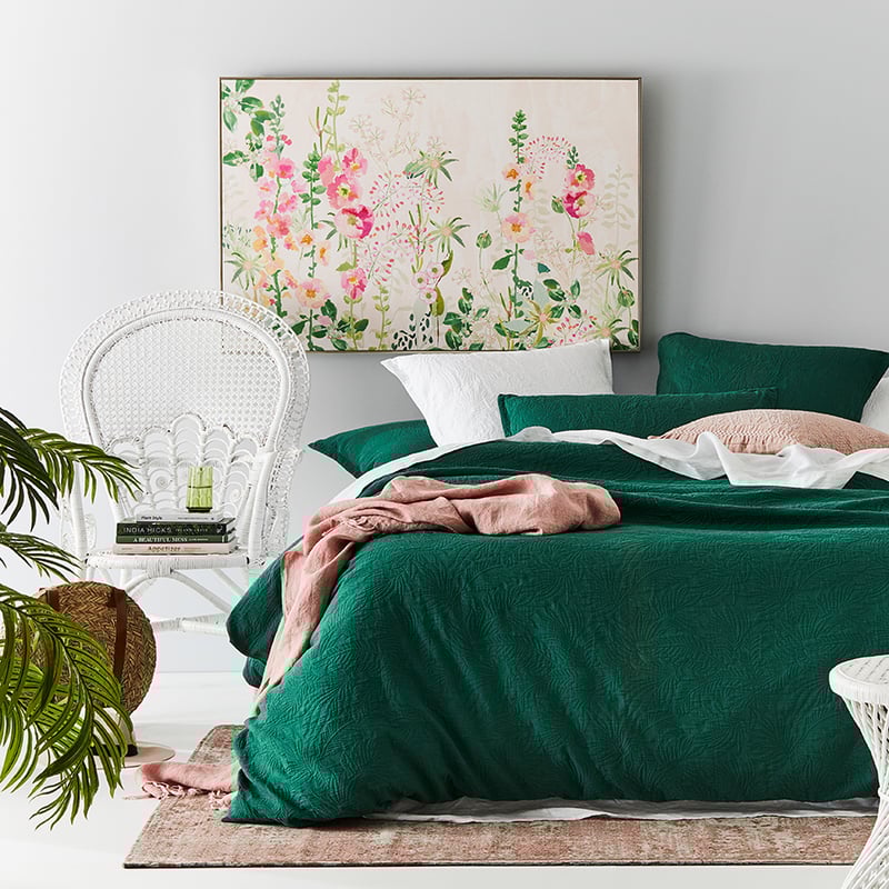 Java Matelasse Fern Quilt Cover