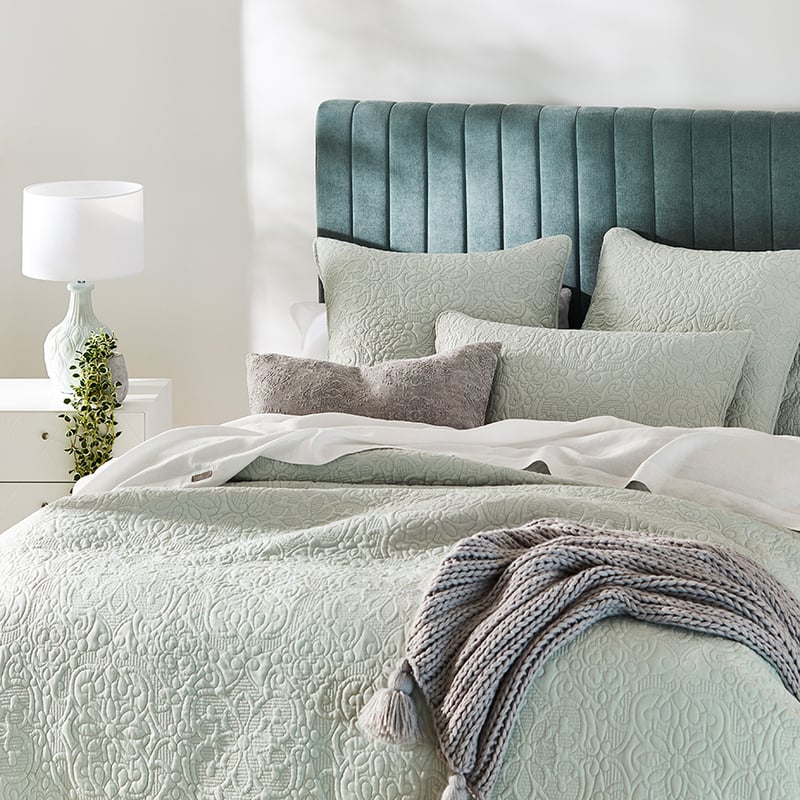 Chloe Quilted Glacier Quilt Cover