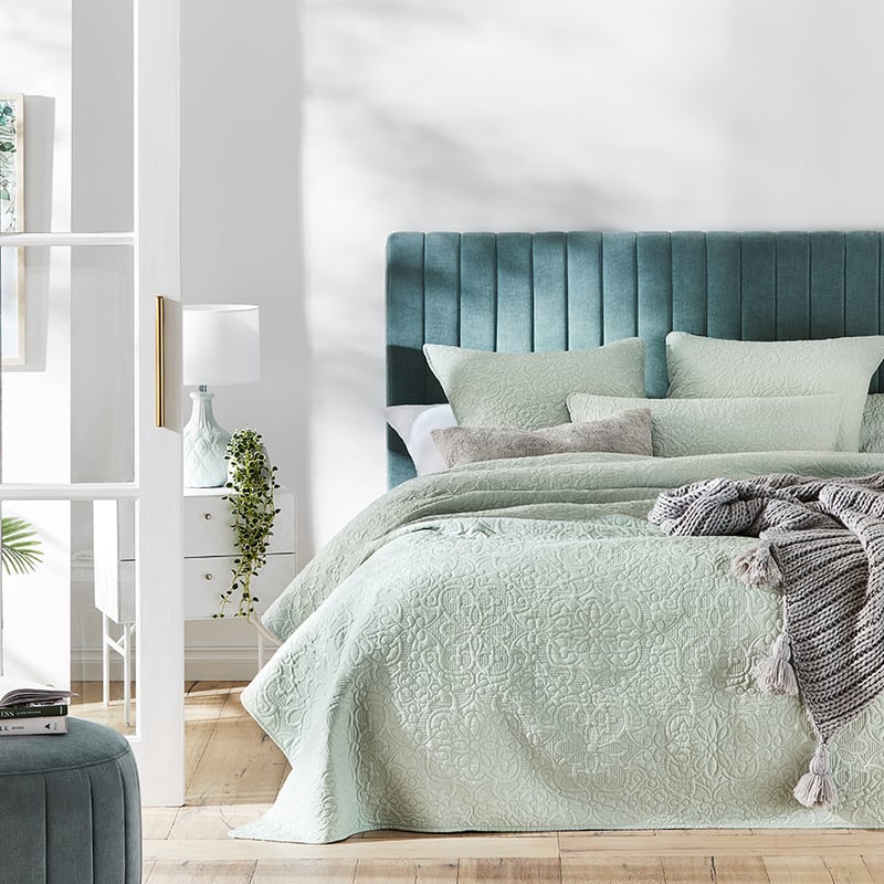 Chloe Quilted Glacier Coverlet