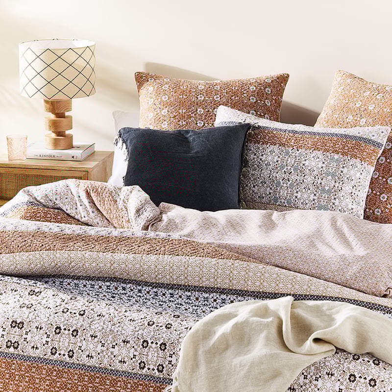 Rani Quilted Clay Quilt Cover