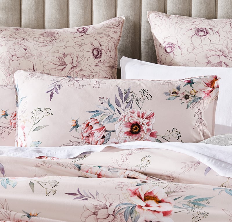 Peony Blush Quilt Cover Set