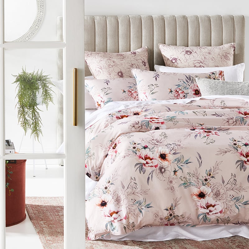 Peony Blush Quilt Cover Set