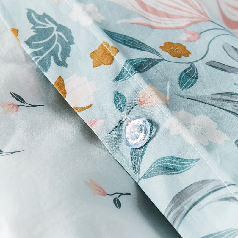 Magnolia Garden Blue Mist Quilt Cover Set