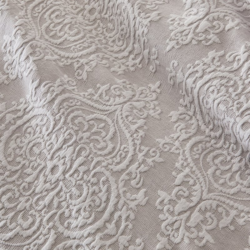 Adeline Jacquard Silver Quilt Cover Set