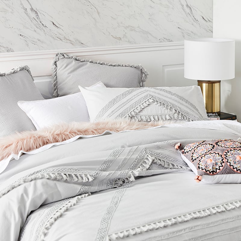 Rebecca Judd Loves Como Quilt Cover Silver