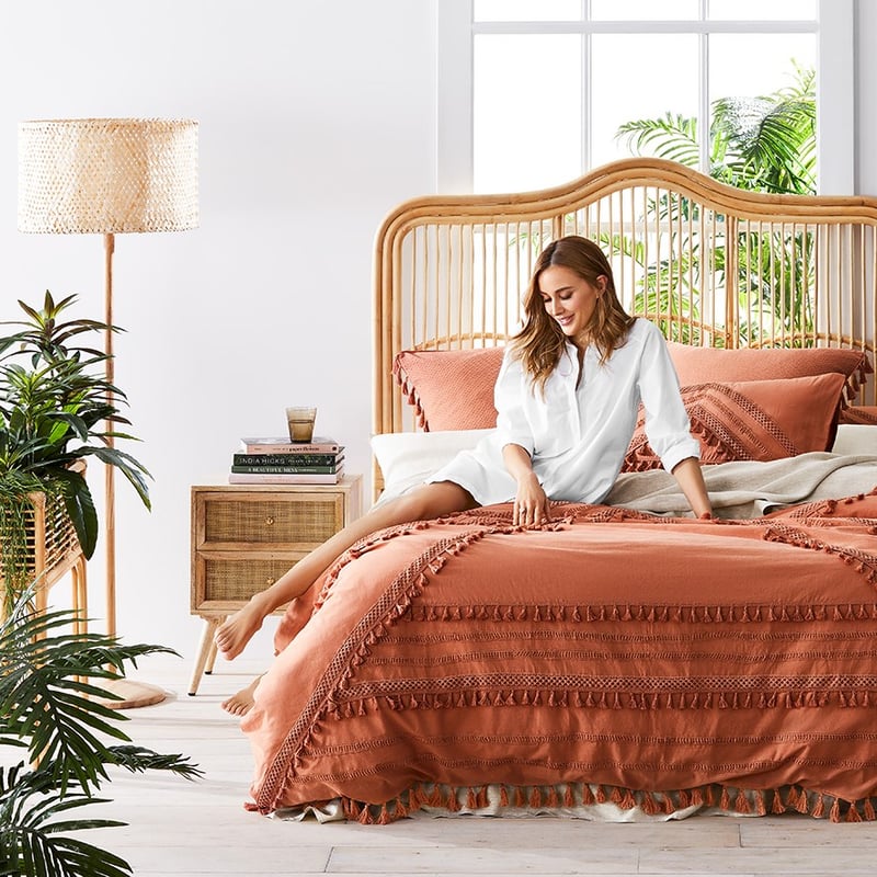 Rebecca Judd Loves Como Terracotta Quilt Cover