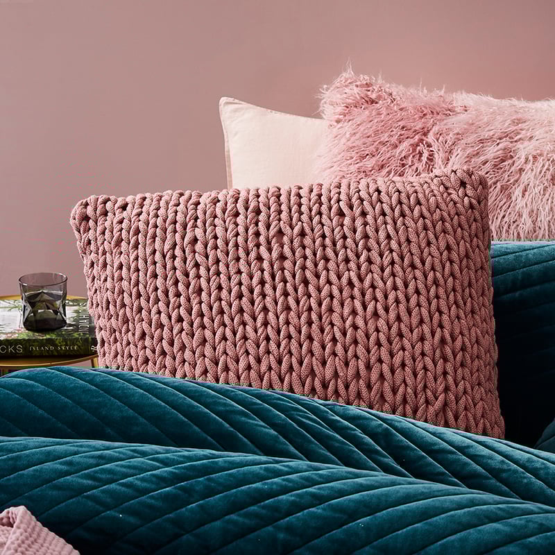 Rebecca Judd Loves Jardin Quilted Velvet Quilt Cover Teal