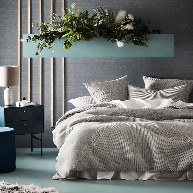 Rebecca Judd Loves Miller Jersey Marle Grey Quilt Cover