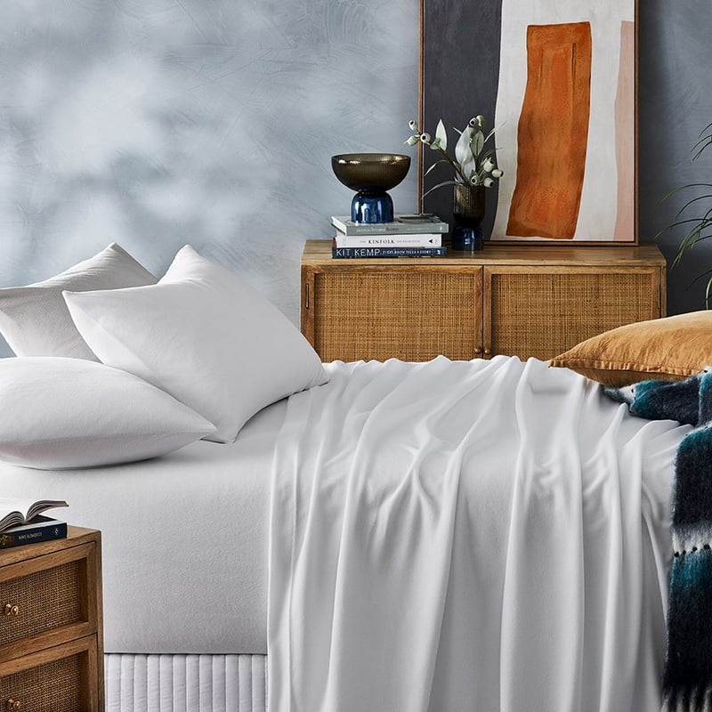 Adairs Cloud Bedlinen W20 Single White Sheet Set