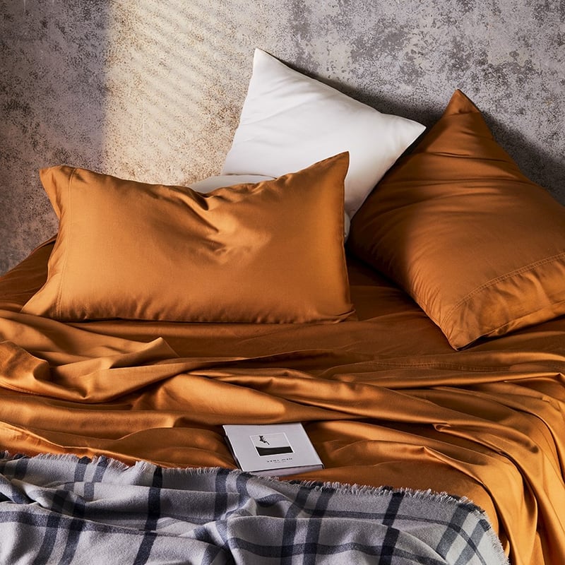 Organic Cotton Sateen Hazel Sheet Set 