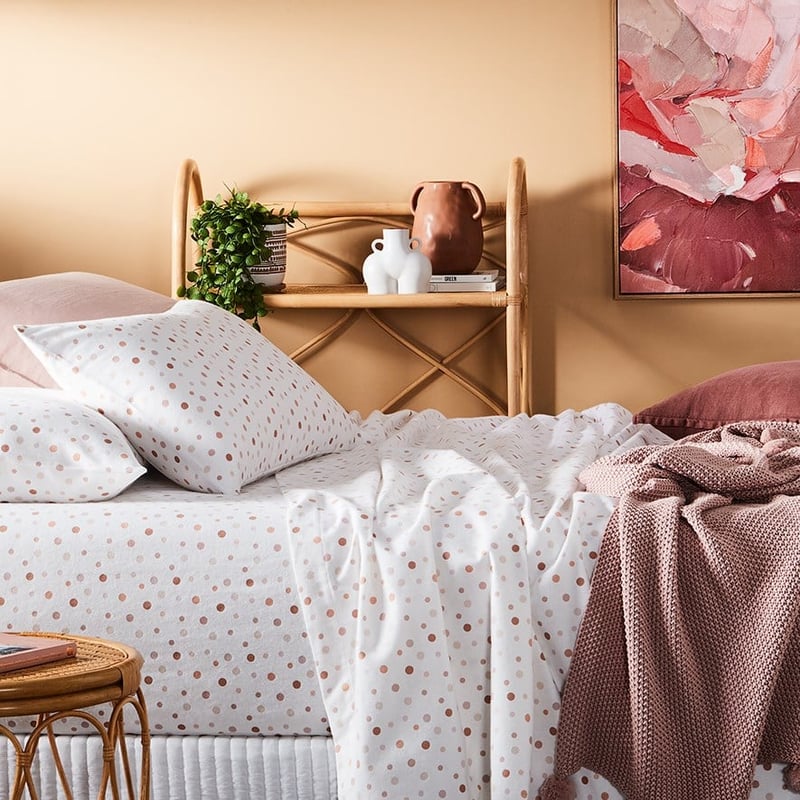 Printed Earth Spot Flannelette Sheet Set