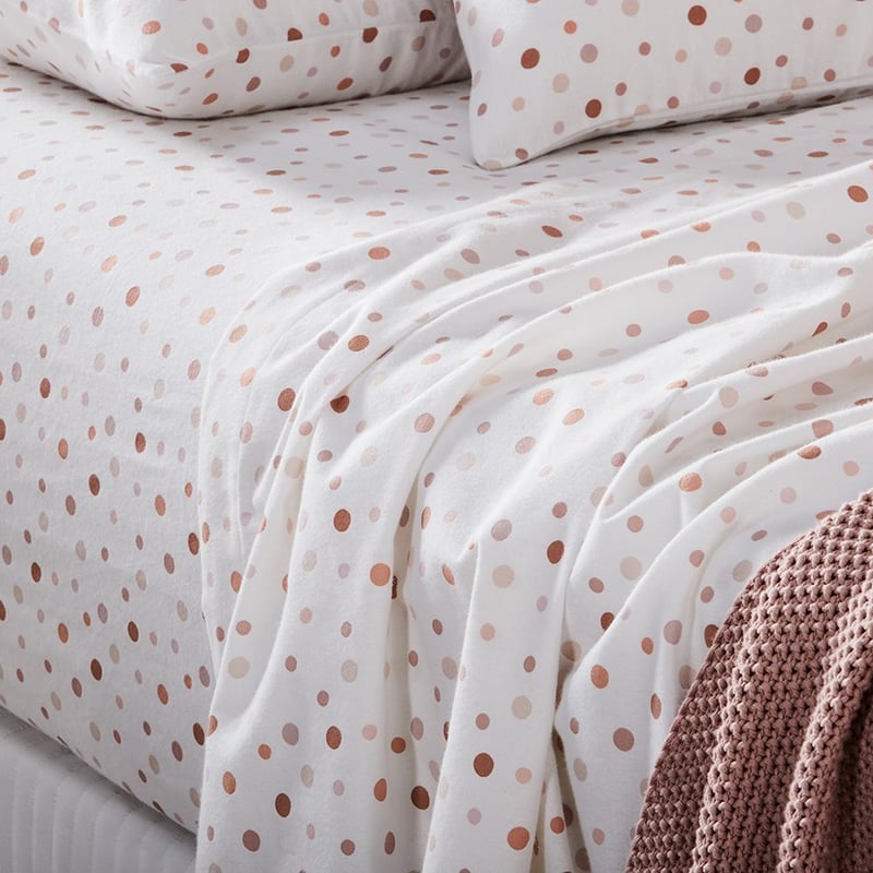 Printed Earth Spot Flannelette Sheet Set